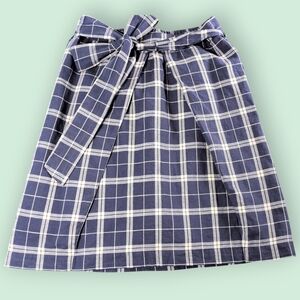 Madewell Plaid Blue Skirt